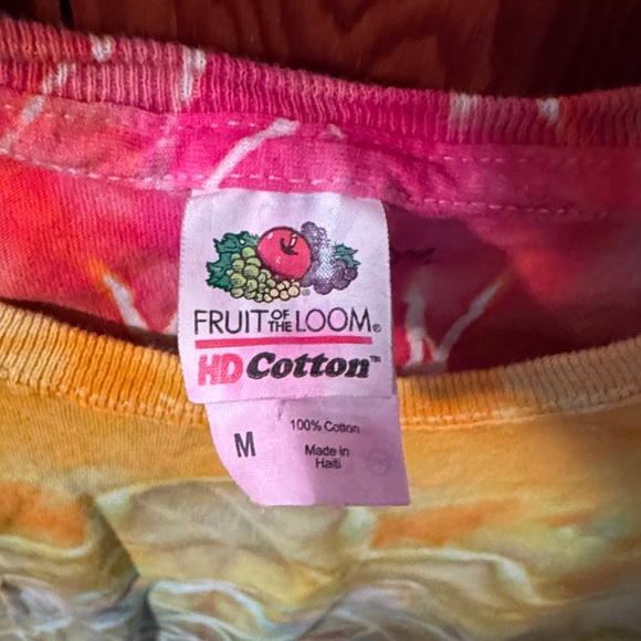 Fruit of the Loom Orange Tie-Dye Short Sleeve Tee - Picture 2 of 3